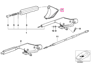 34408413901 Capac piele pârghie frână nuc WALNUSS - BMW