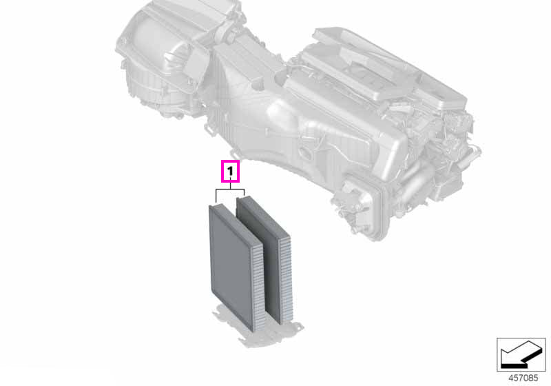 64115B78AA5 Set filtru nanoparticule habitaclu - BMW M5 F90, Seria 5 G30 G31 G38, Seria 6 G32, Seria 7 G11 G12, F91 F92 