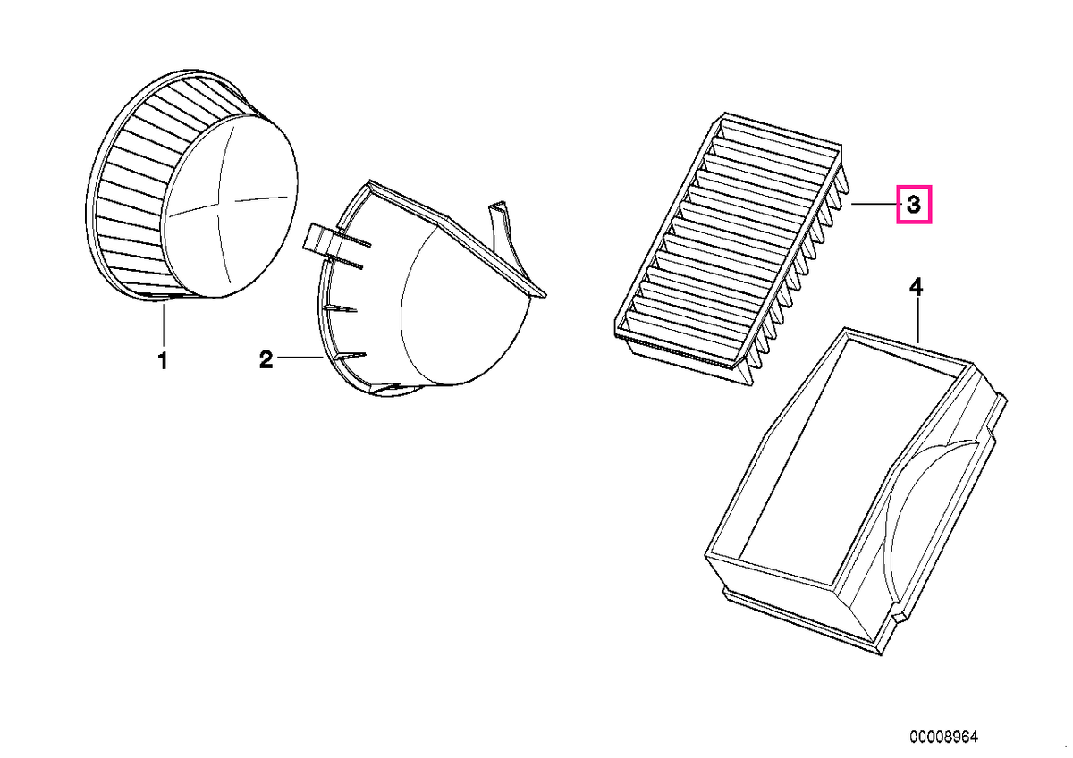 64312339892 Set microfiltr - BMW