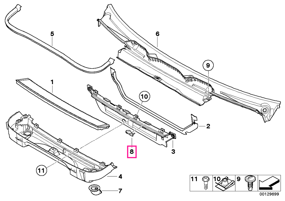 64313405772 Dren apă - BMW