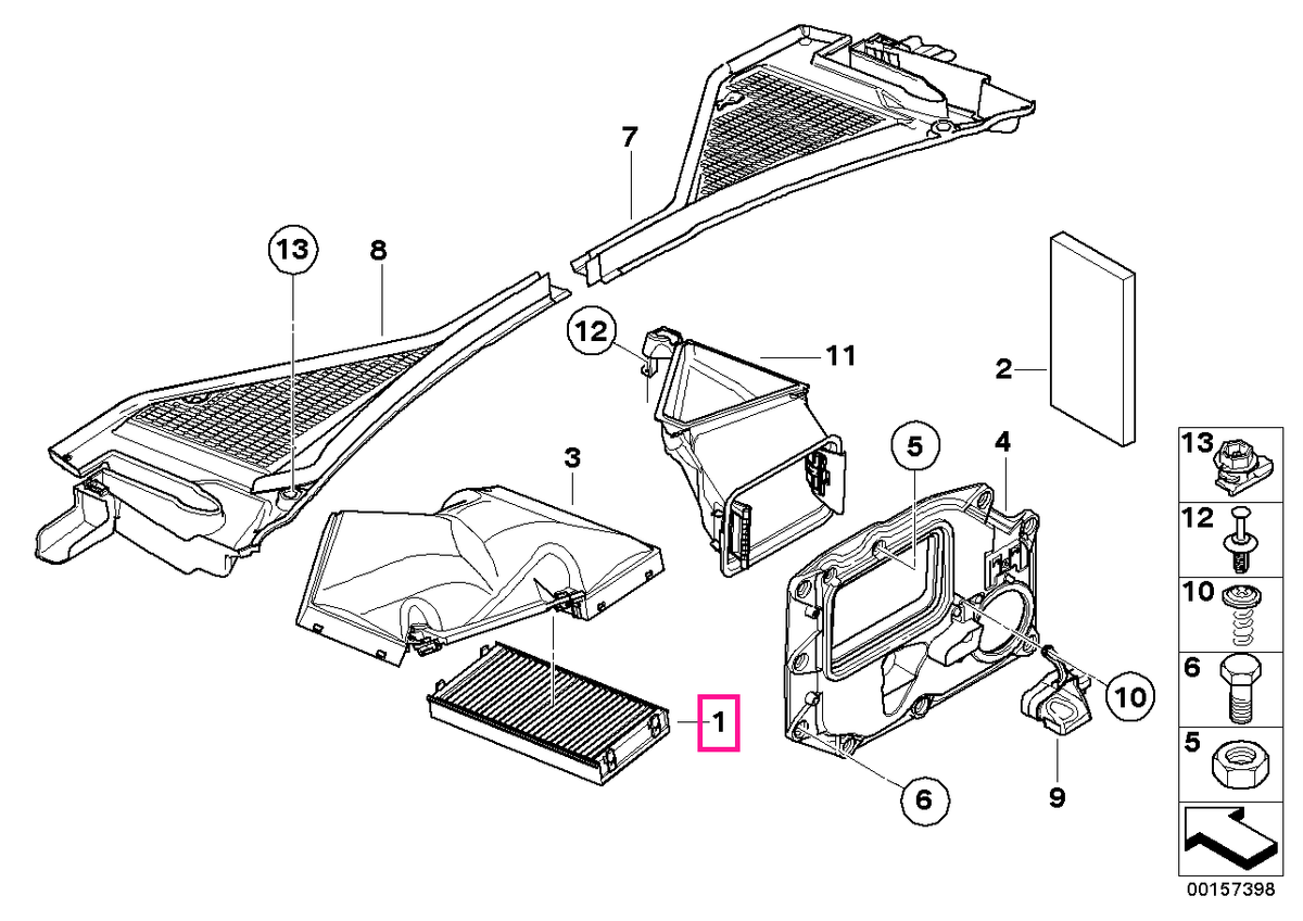 64316804939 Set filtru praf fin - BMW