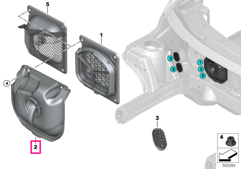 64316824632 Fresh-air duct - BMW