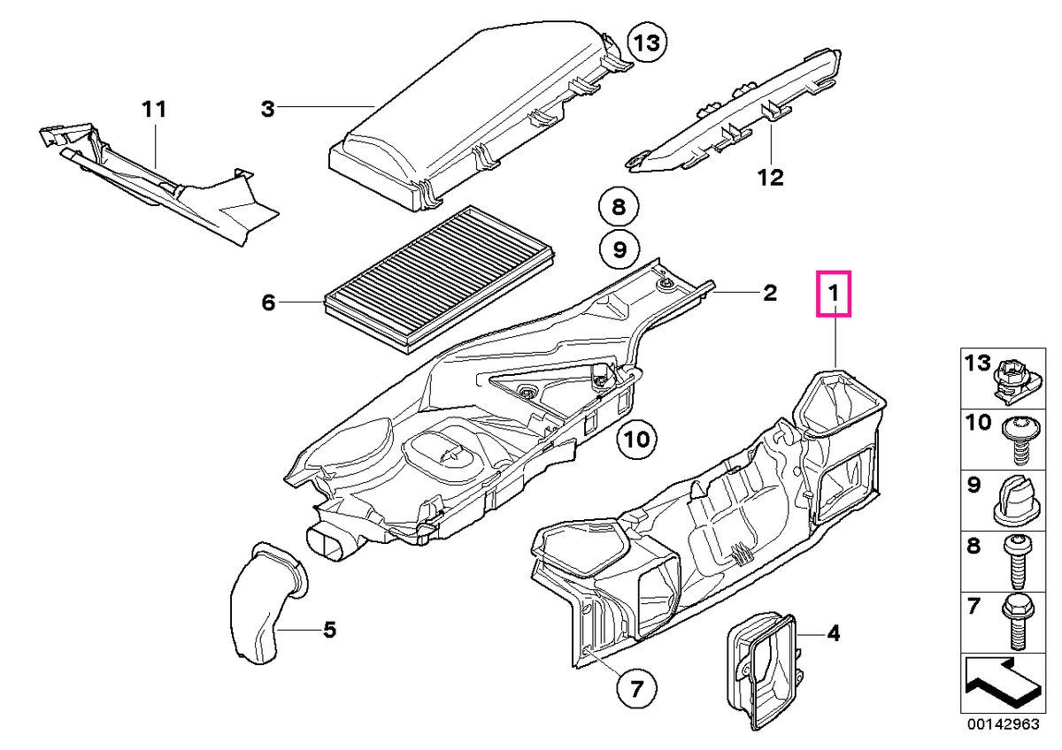 64316921597 Conduct aer filtrat - BMW