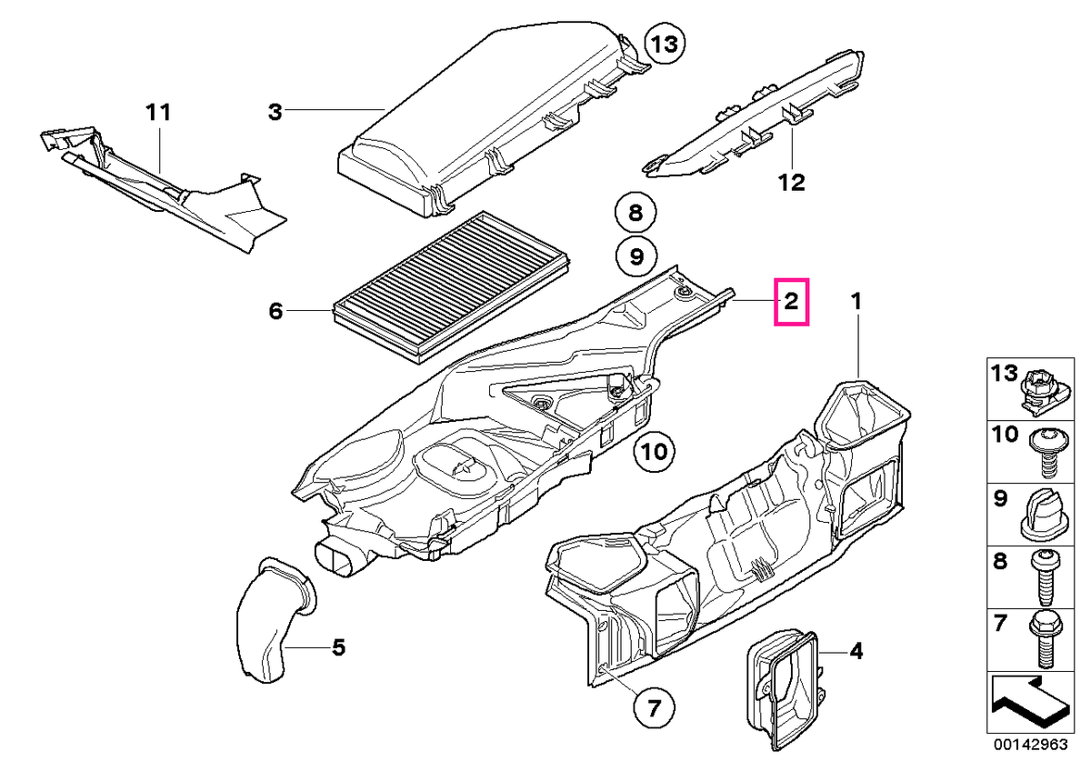 64316921601 Intrare aer stânga - BMW