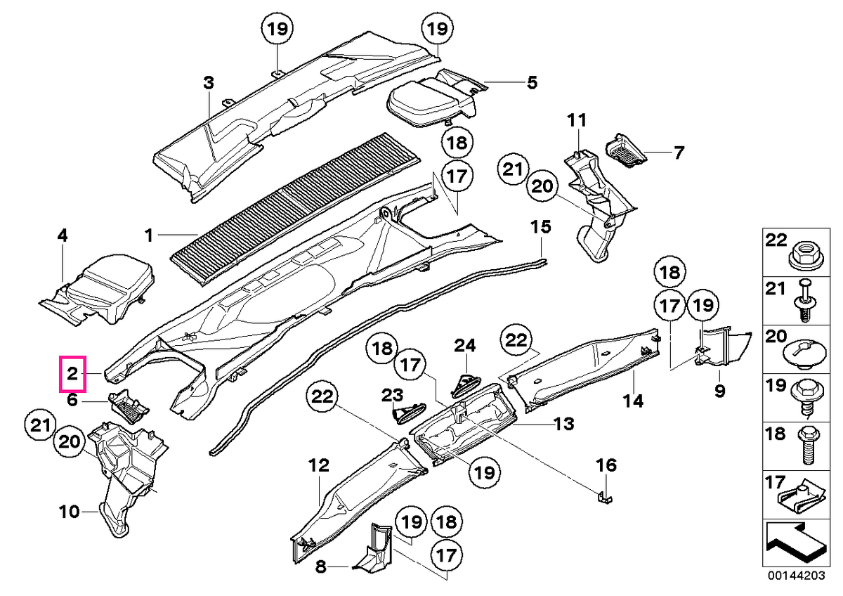 64316924277 Carcasă microfilter parte inferioară - BMW