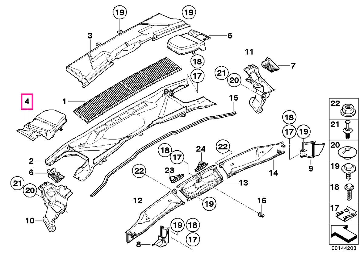 64316925017 Acoperire stânga - BMW