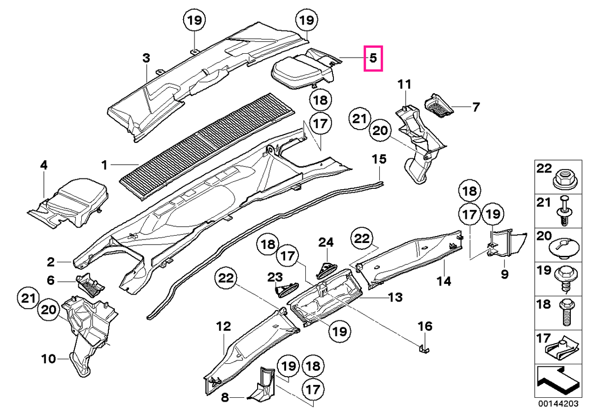 64316925018 Tablă protecție dreapta - BMW