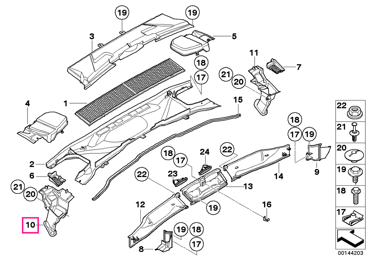 64316925977 Scurgere apă stânga - BMW