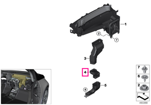 64319311088 Water drain channel, middle - BMW