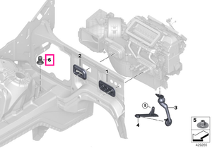 64319338798 Spout, emergency water drain - BMW