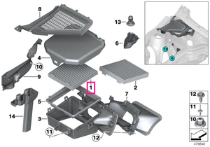 64319395930 Filtru praf fin - BMW
