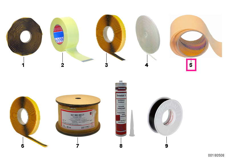 83199407798 Bandă adezivă joas frecare B=15MM L=33M B=15MM,L=33M - BMW
